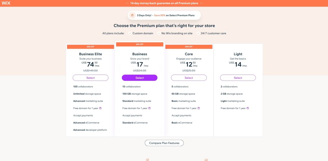 Wix AI website builder